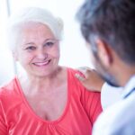 Patient consulting a doctor